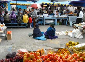 Two women market center